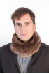 Beaver fur neck warmer for men